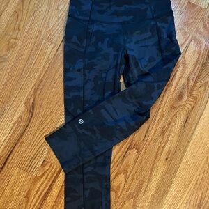 lululemon athletica Black Camo Cropped Pants